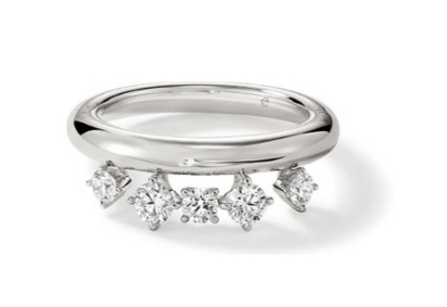 A white gold Hearts on Fire ring, available at Heller Jewelers.