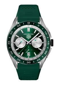 TAG Heuer Connected Calibre E4, Steel Case - Green Rubber Strap