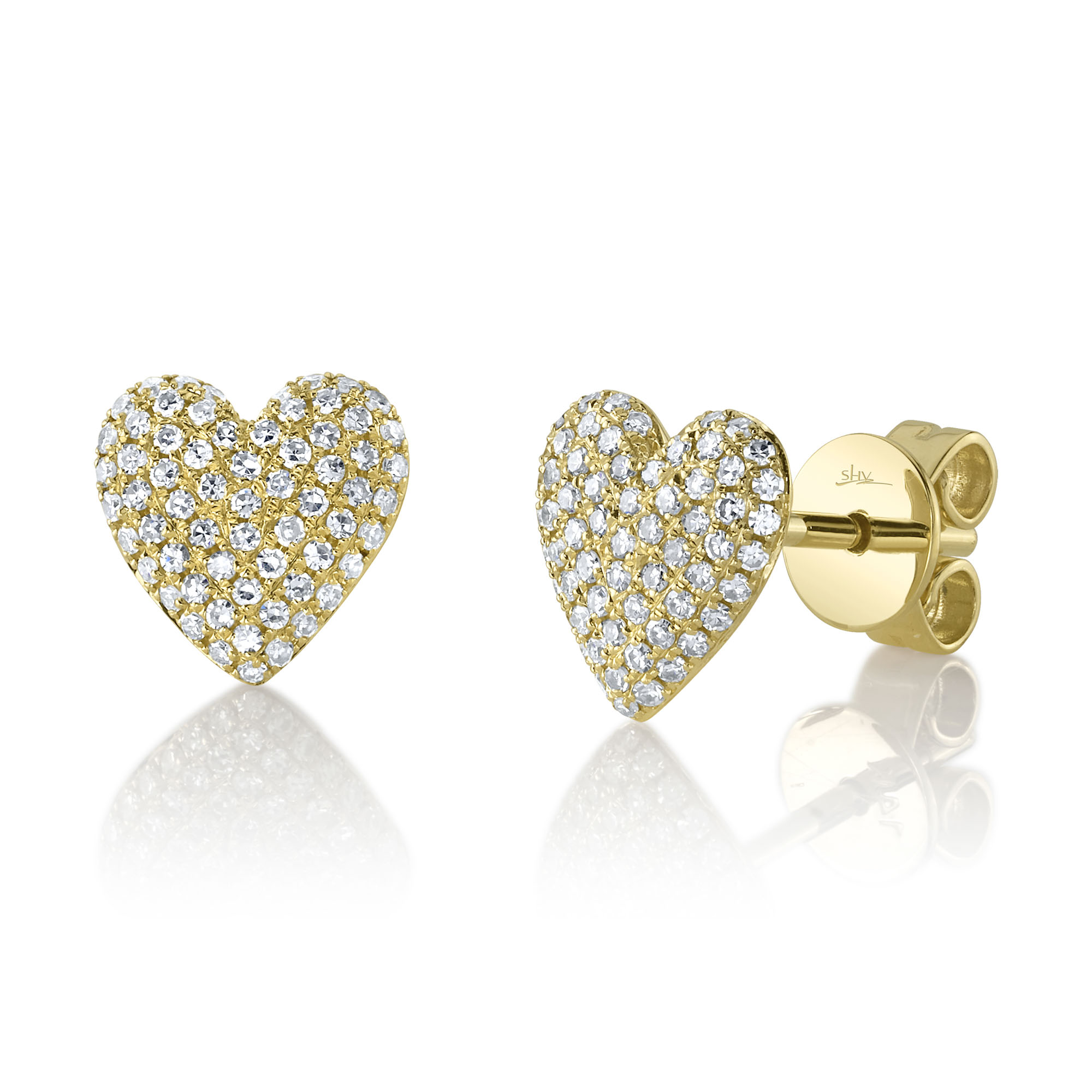 Heart Diamond Stud Earrings (0.78ct TW) | The Diamond Channel, Johannesburg