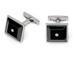 Baraka Diamond Steel Ceramic Cufflinks