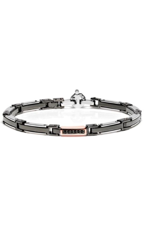 Baraka Stainless Steel Black Diamond Bracelet