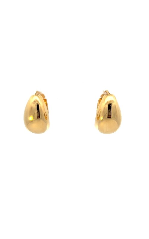 Yellow 14 Karat Chunky Hoop Earrings