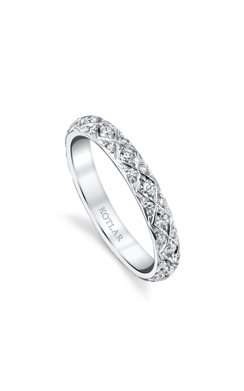 Harry Kotlar Platinum Criss Cross Artisan Pave Band