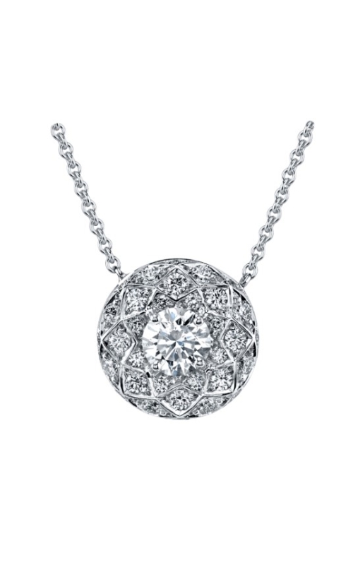 Harry Kotlar Diamond Criss Cross Artisan Pave Halo Necklace