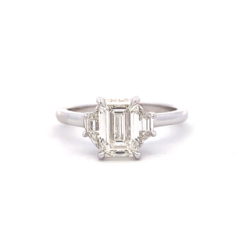 Platinum Three Stone Engagement Ring