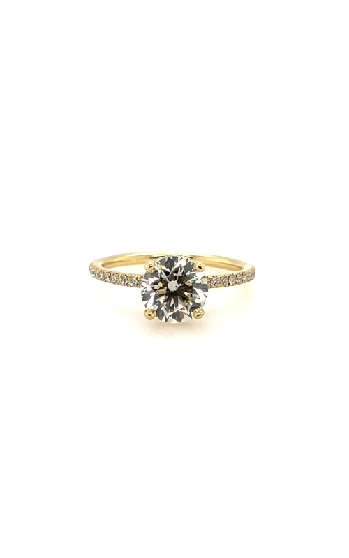 Diamond Engagement Ring With Hidden Halo & 3/4 Diamond Band