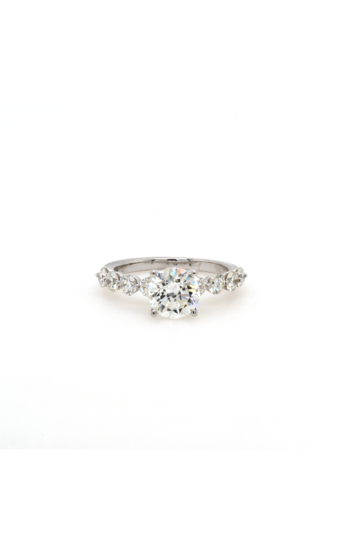 White 14 Karat Engagement Ring With Round Diamond