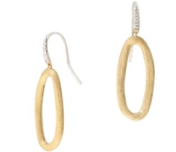 Marco Bicego Diamond Oval Link Hook Earrings