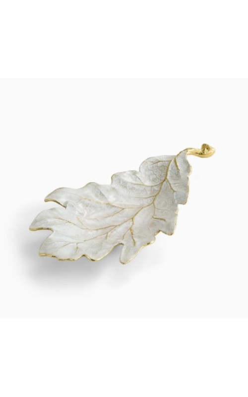 Michael Aram Winter Leaves Red Oak Dish