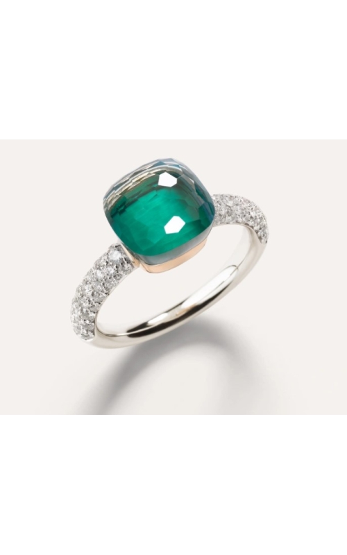 Pomellato Blue Topaz & Diamond Nudo Classic Ring