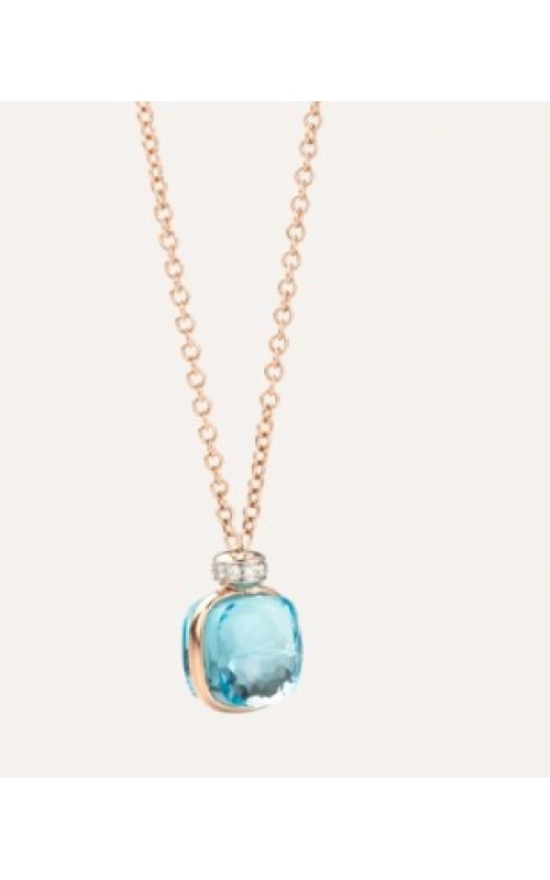 Pomellato Blue Topaz & Diamond Nudo Necklace