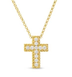 Roberto Coin Diamond Cross Necklace