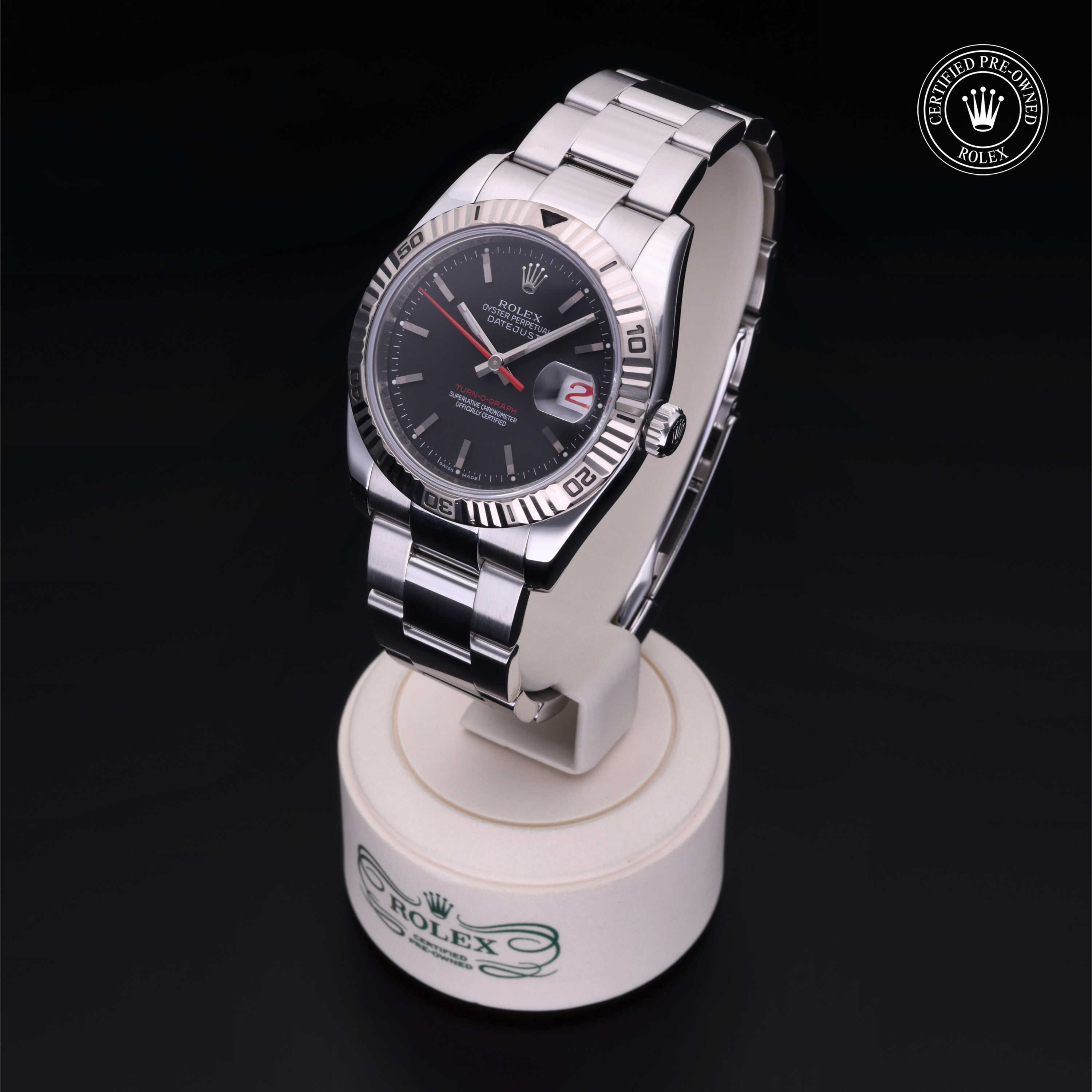 Rolex Turn-O-Graph in Oystersteel and white gold M116264-0011 at Heller Jewelers