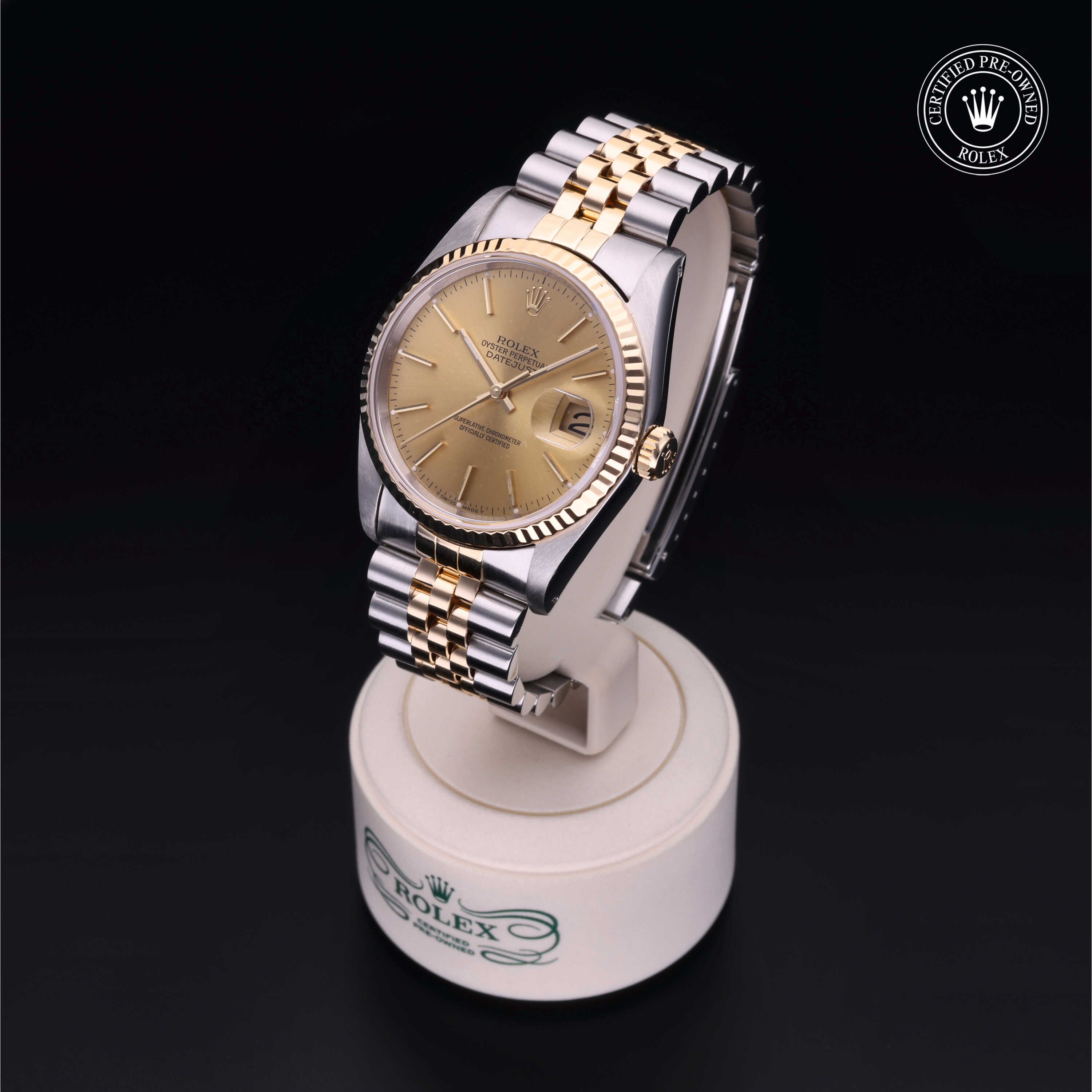 Rolex Datejust in Oystersteel and yellow gold M16233-0010 at Heller Jewelers