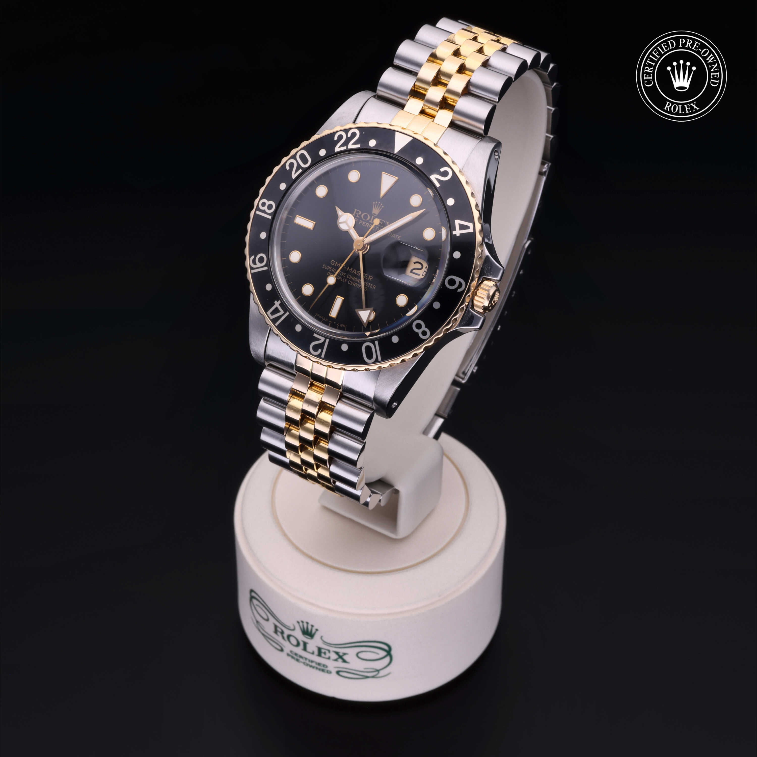 Rolex GMT-Master in Oystersteel and yellow gold 16753 at Heller Jewelers