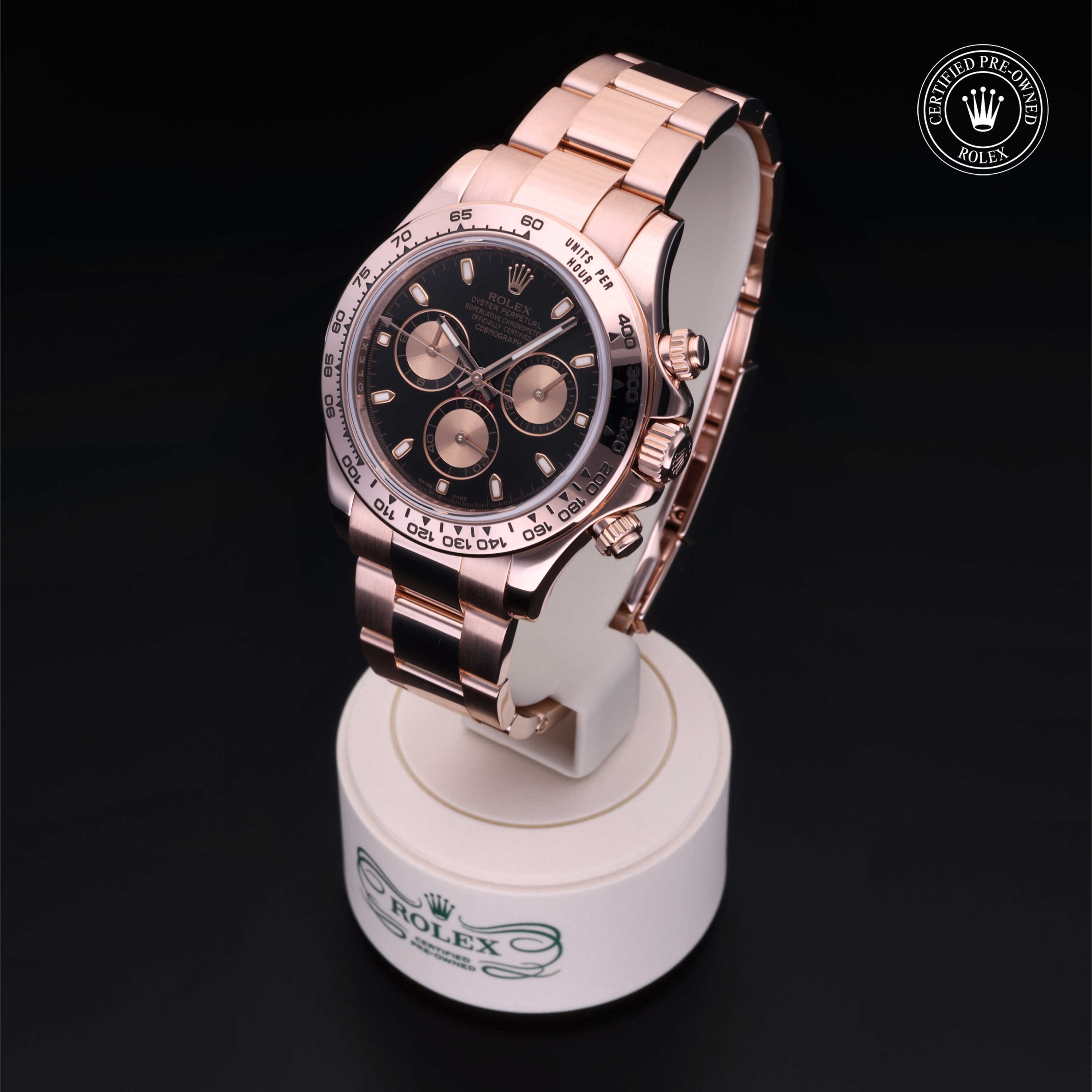 Rolex Cosmograph Daytona in 18 ct Everose gold M116505-0002 at Heller Jewelers