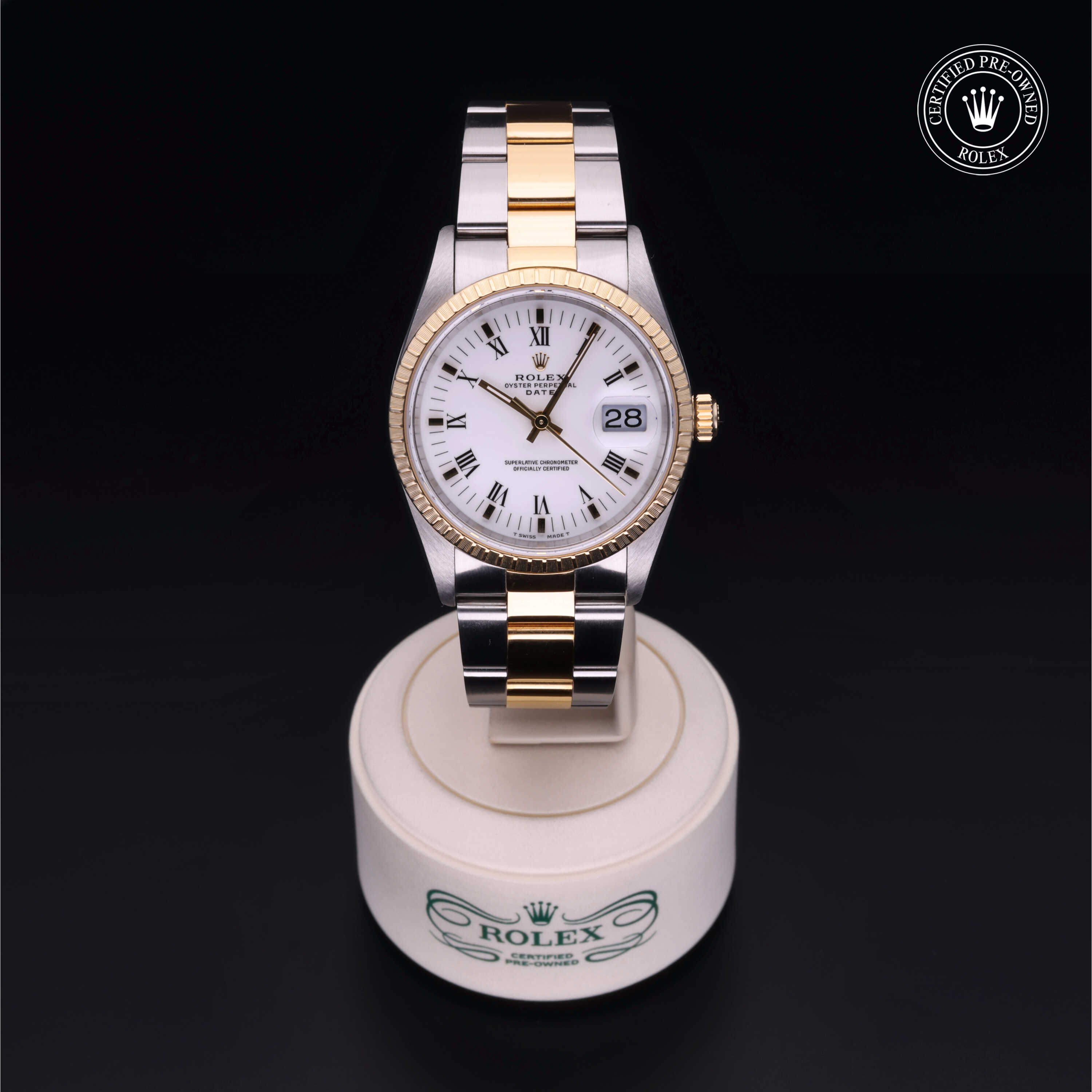 Rolex Oyster Perpetual in Oystersteel and yellow gold M15223-0027 at Heller Jewelers