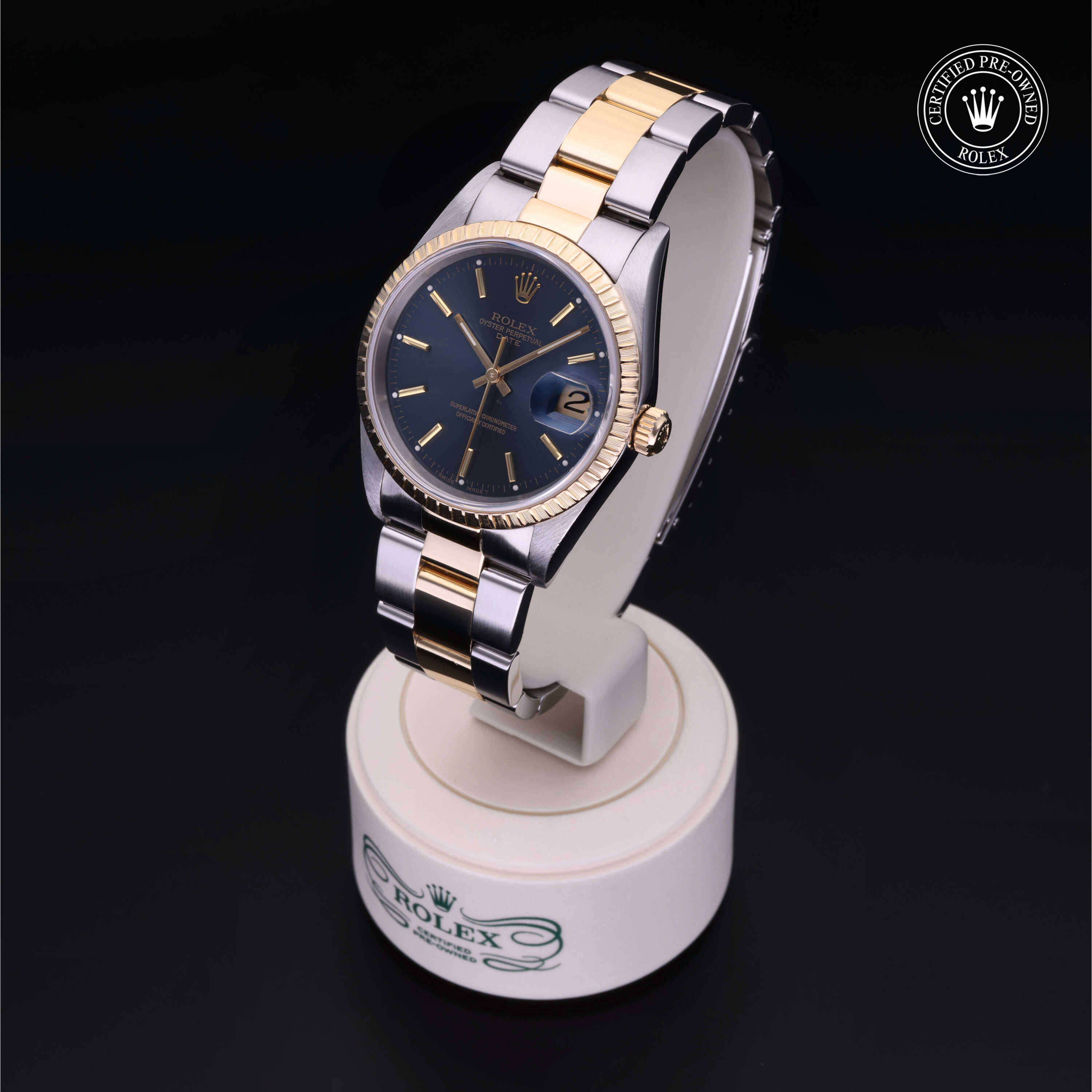 Rolex Oyster Perpetual in Rolesor 18 Carat Yellow M15223-0017 at Heller Jewelers