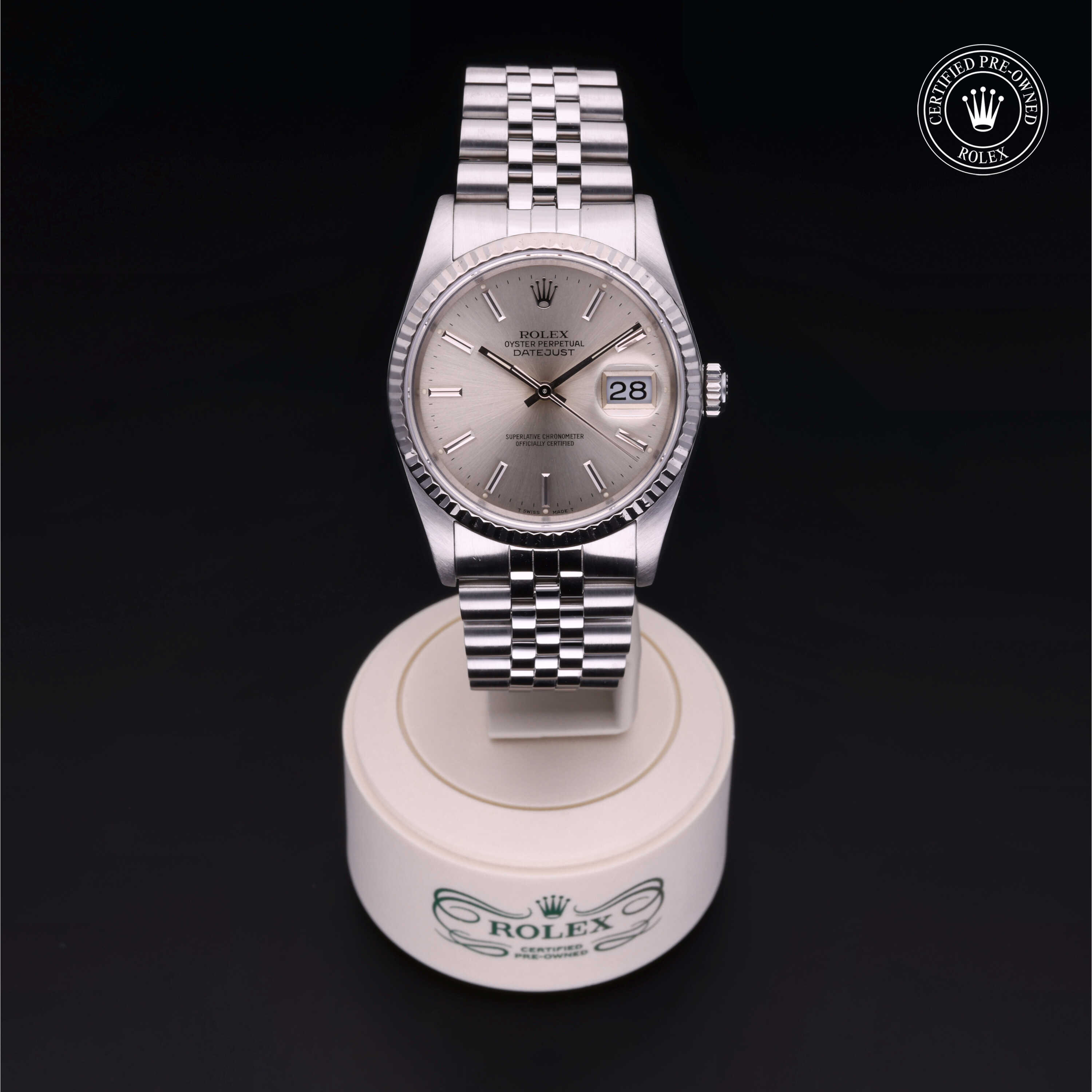 Rolex Datejust in Rolesor 18 Carat White M16234-0057 at Heller Jewelers