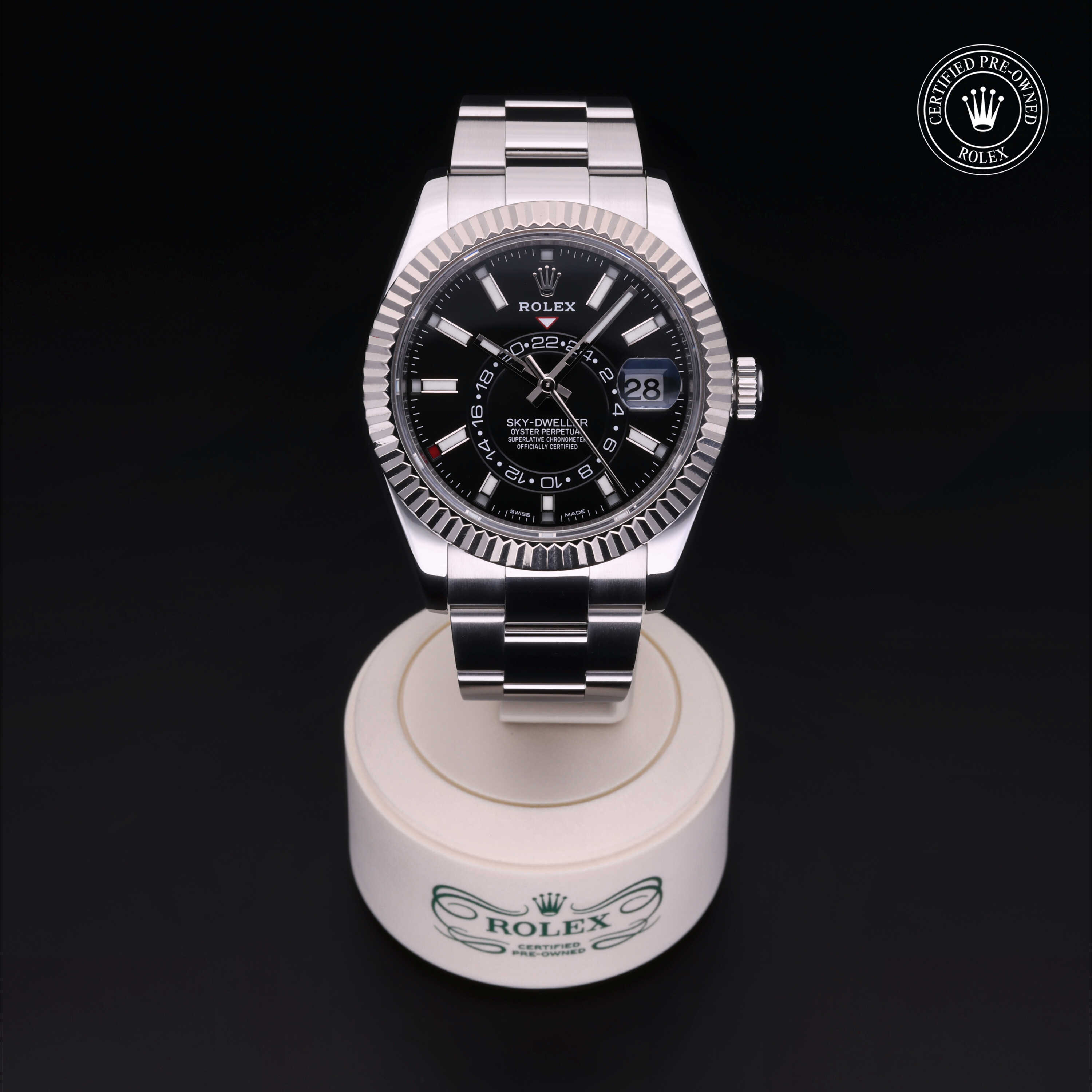 Rolex Sky-Dweller in Rolesor 18 Carat White M326934-0005 at Heller Jewelers