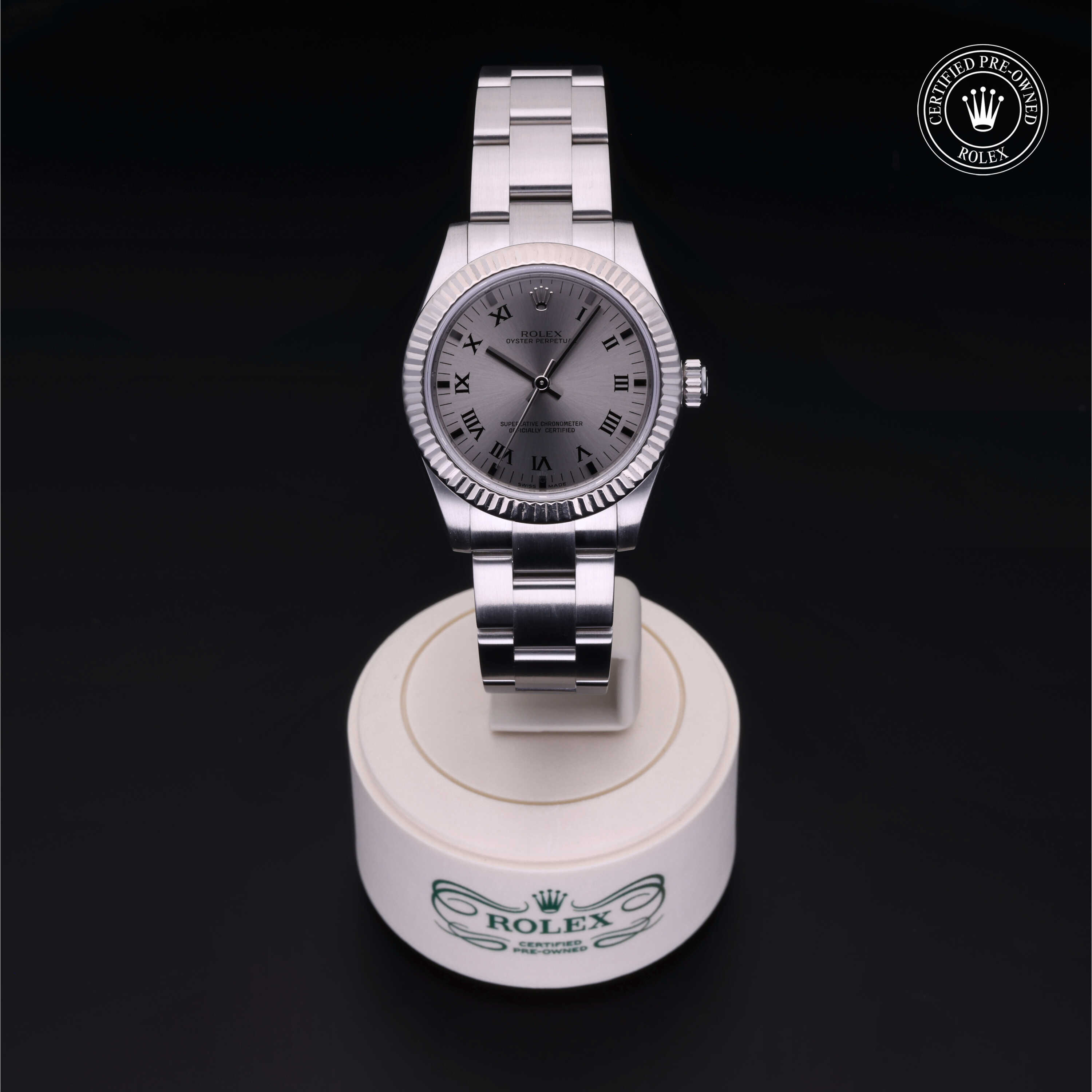 Rolex Oyster Perpetual in Rolesor 18 Carat White M177234-0007 at Heller Jewelers