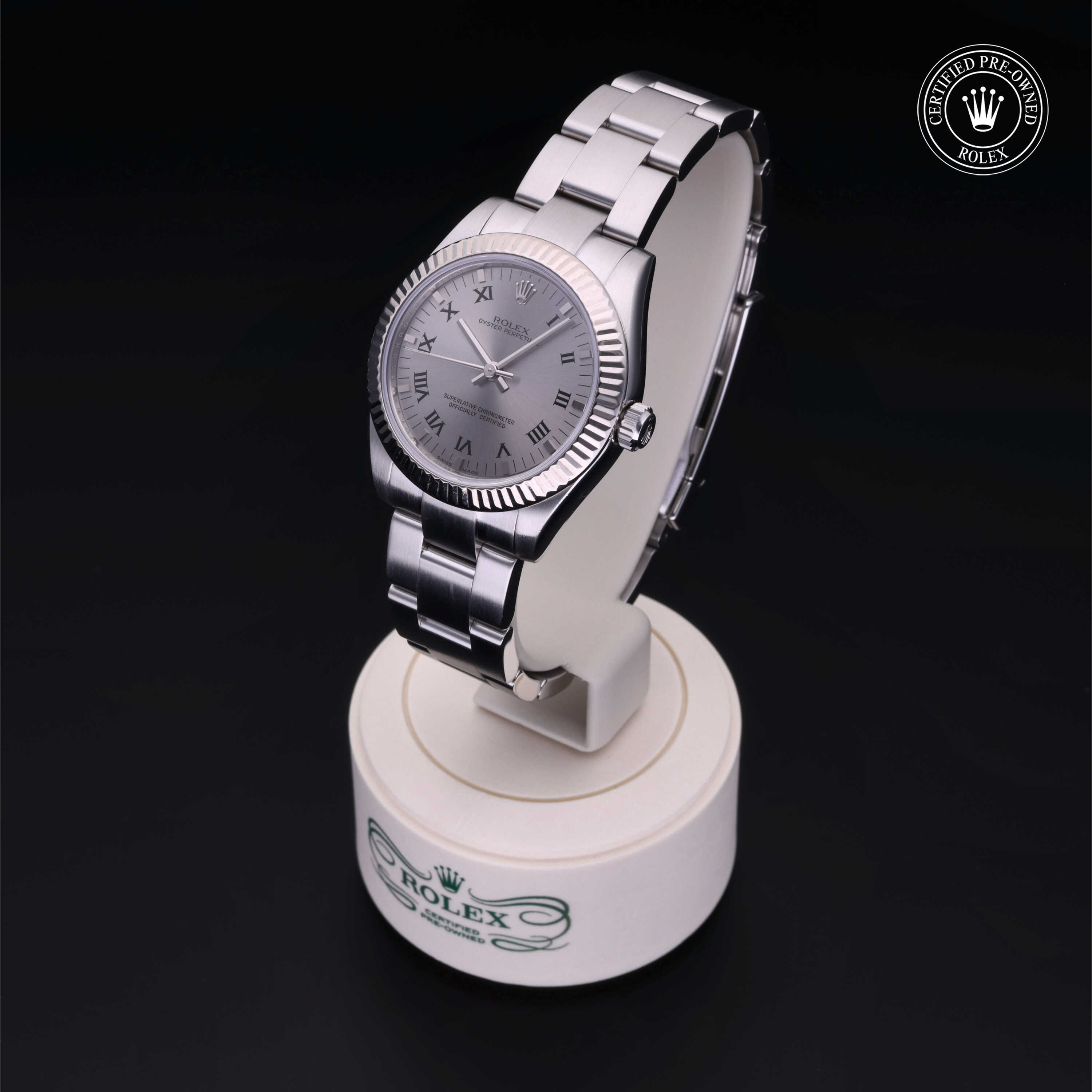 Rolex Oyster Perpetual in Rolesor 18 Carat White M177234-0007 at Heller Jewelers