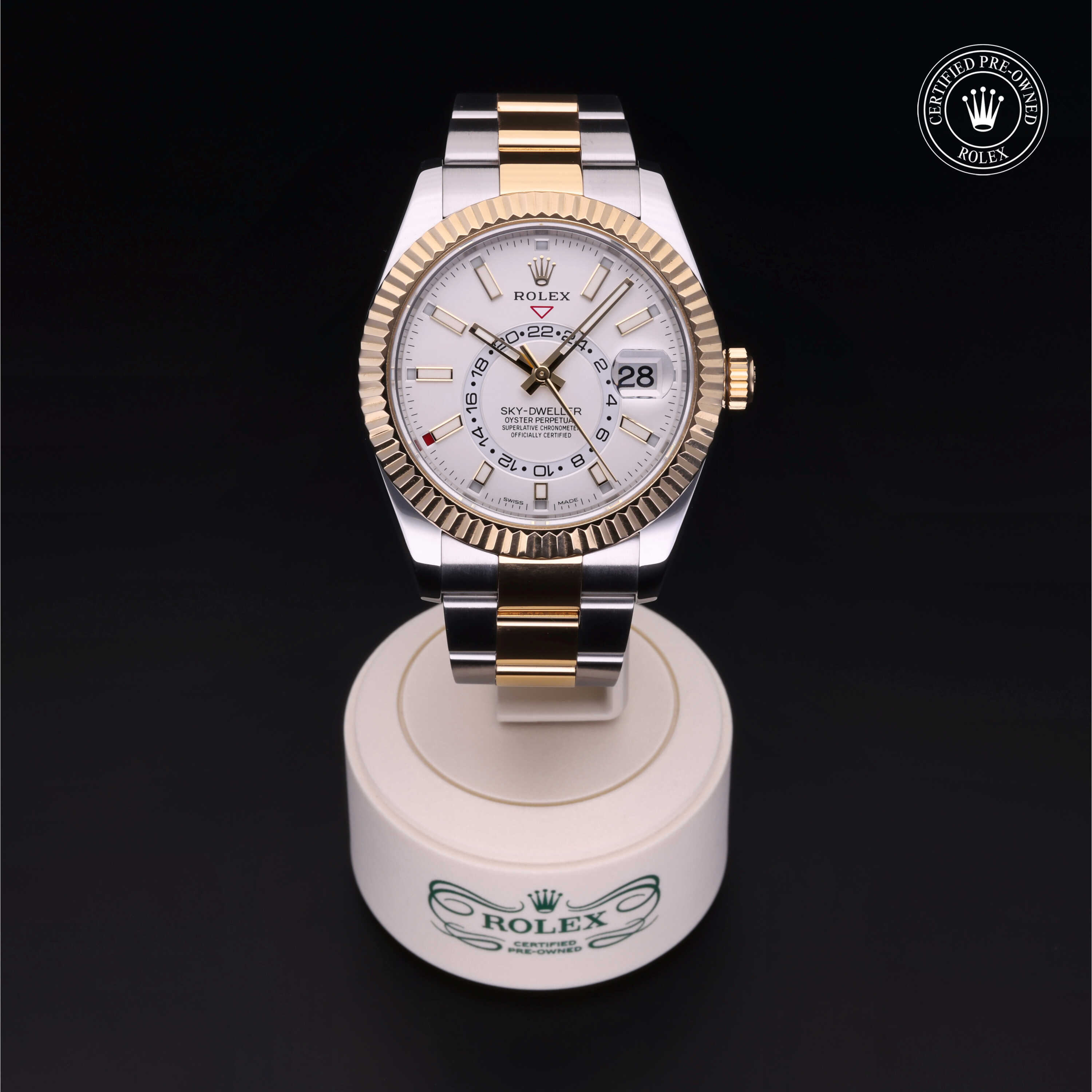 Rolex Sky-Dweller in Rolesor 18 Carat Yellow M326933-0009 at Heller Jewelers