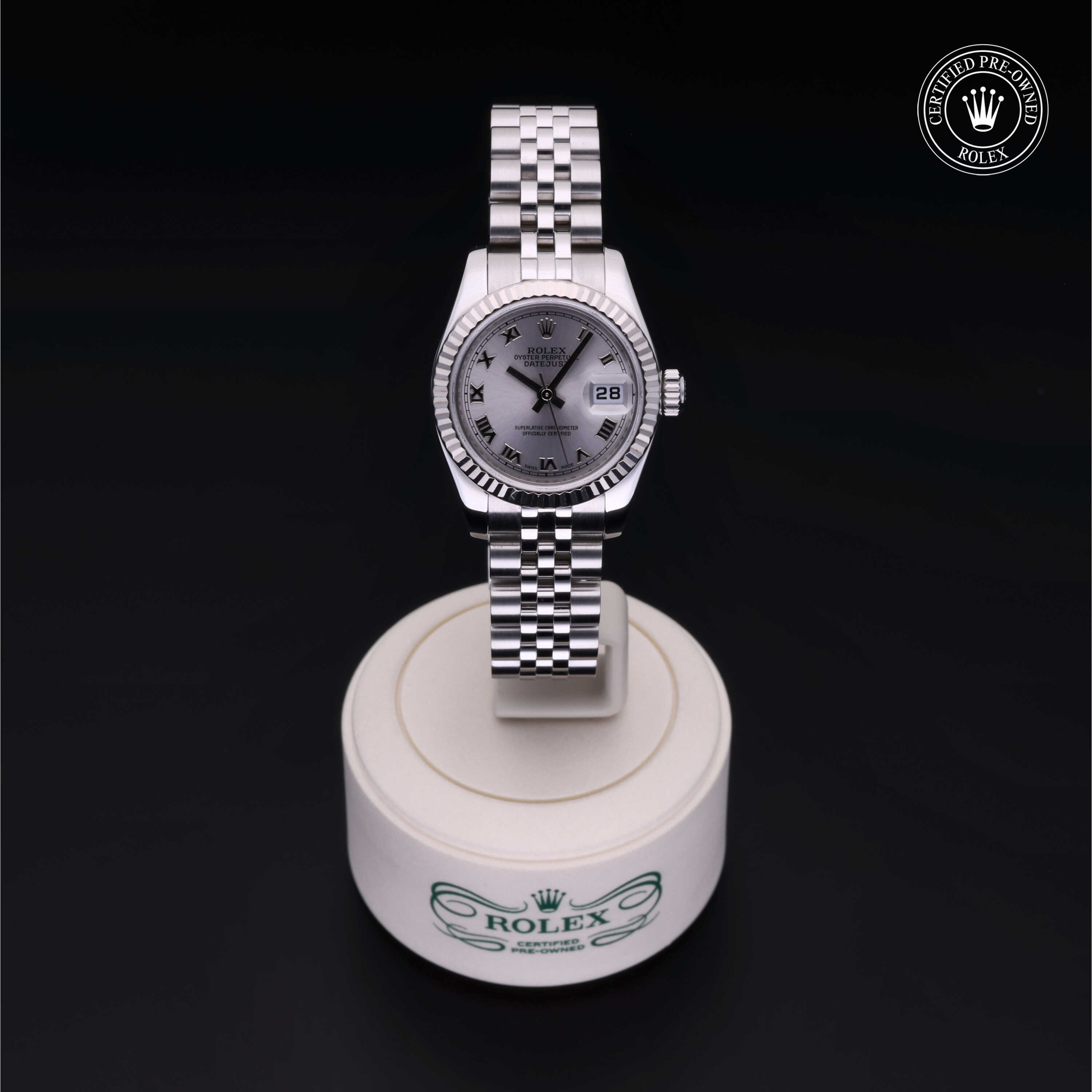 Rolex Lady-Datejust in Rolesor 18 Carat White M179174-0019 at Heller Jewelers