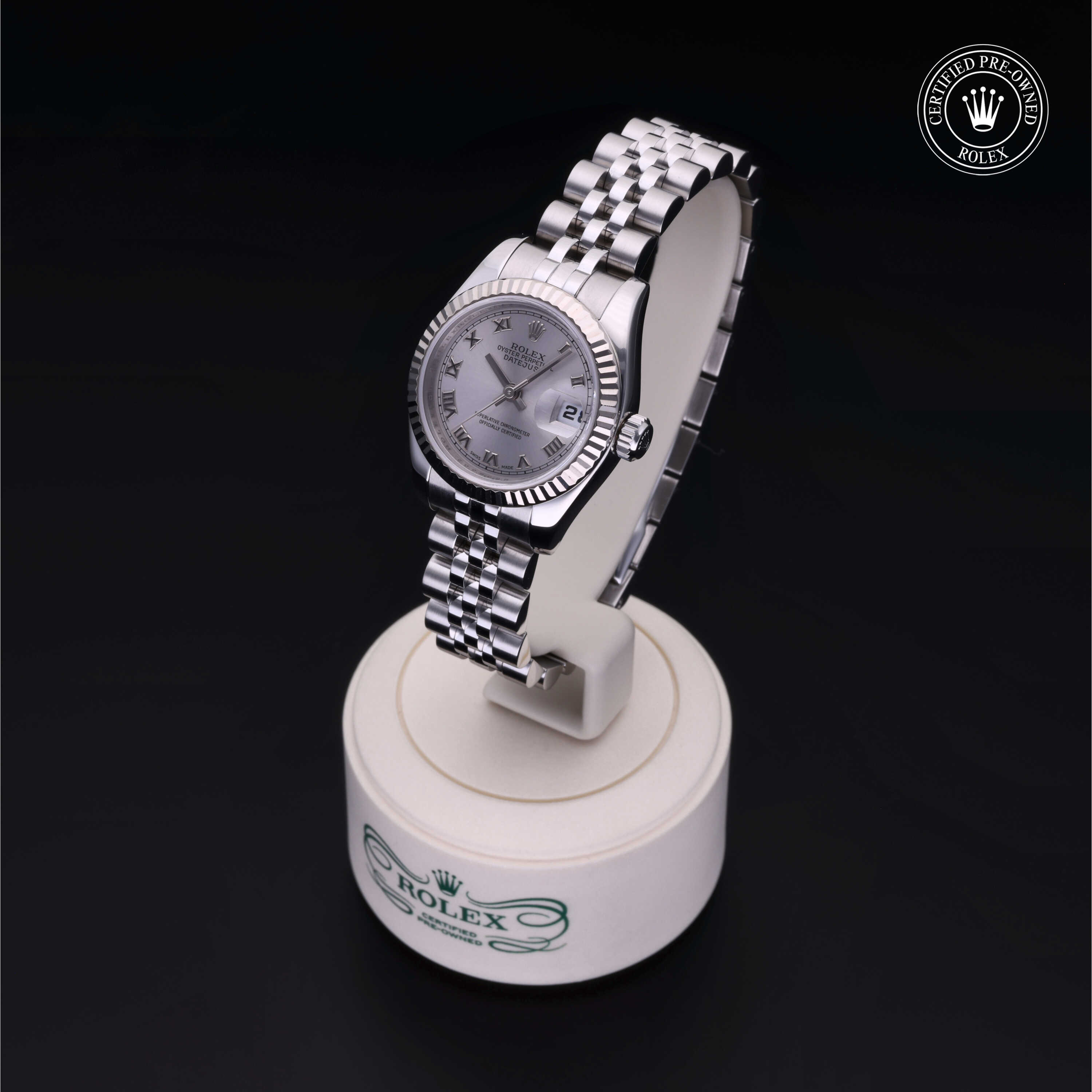 Rolex Lady-Datejust in Rolesor 18 Carat White M179174-0019 at Heller Jewelers