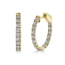 Diamond Inside Out Hoop Earrings