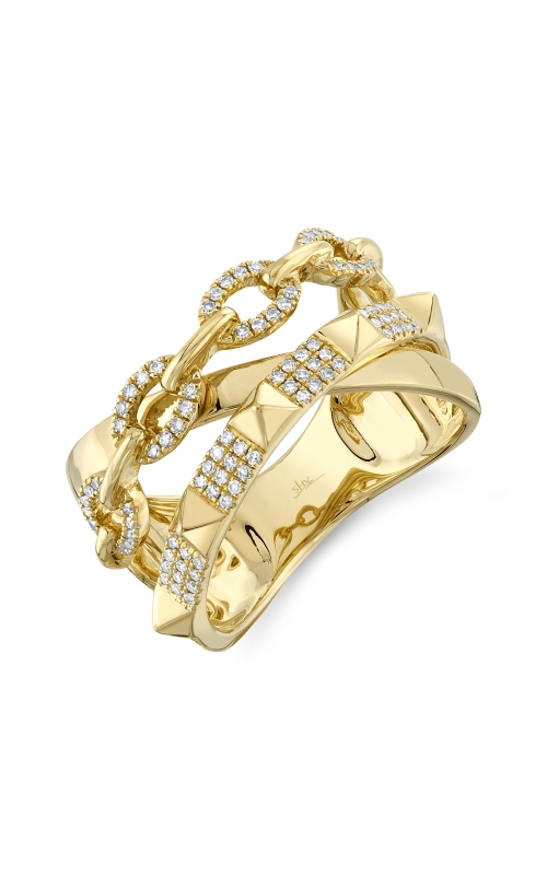 Diamond Pyramid Link Ring