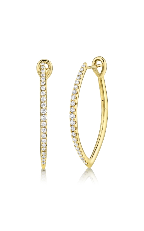 Diamond Pointed Hoop Earrings