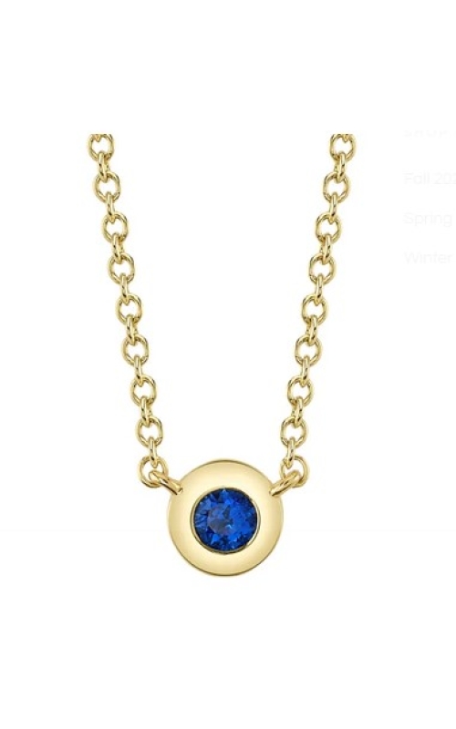 Sapphire Bezel Necklace