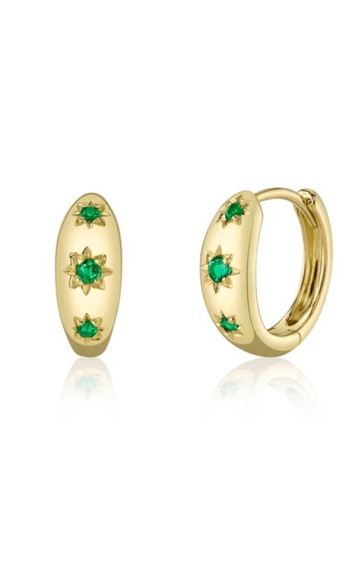 Emerald Star Earrings