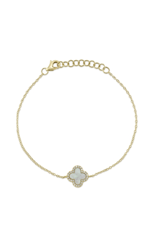 Diamond & Mother Of Pearl Clover Bracelet