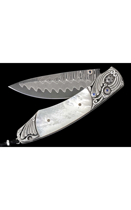 William Henry Damascus Sterling Silver Pocket Knife